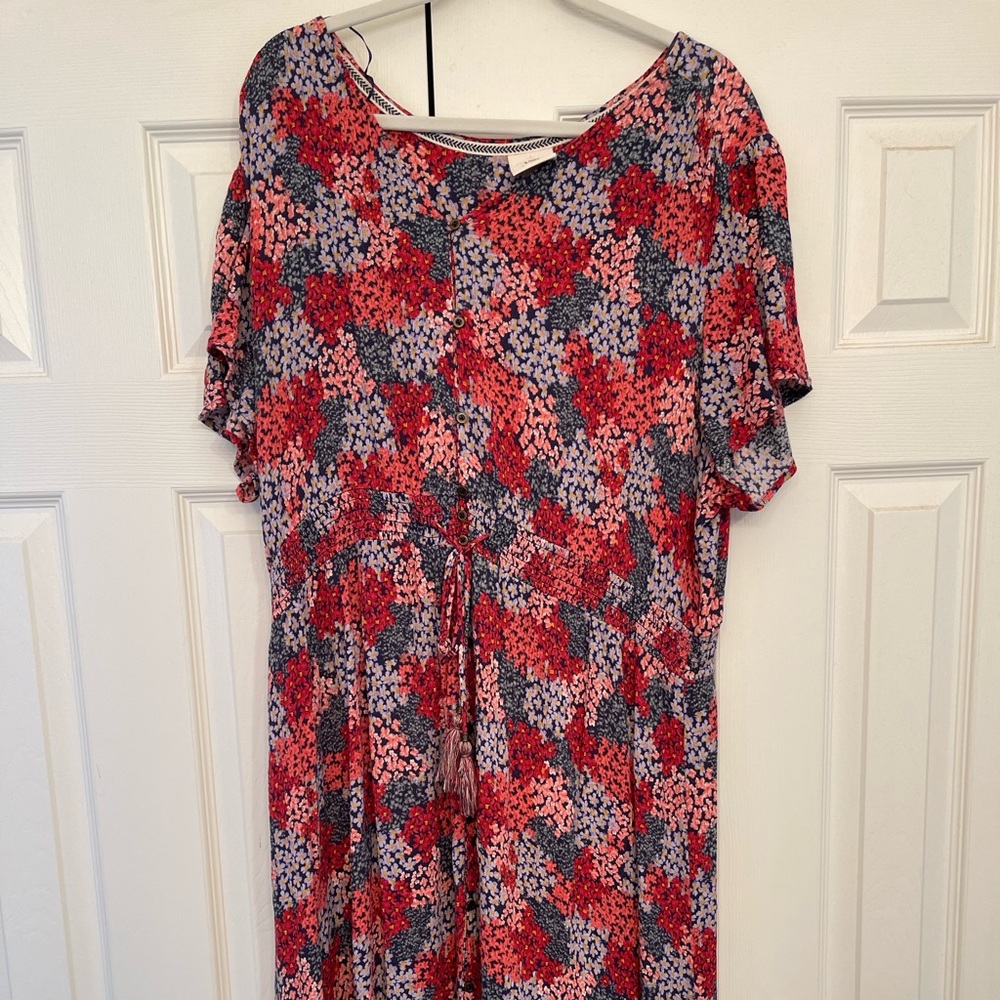 Knox Rose floral button-up midi dress